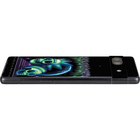 Adult Swim Rick and Morty Neon Skulls Google Pixel 7a Skin